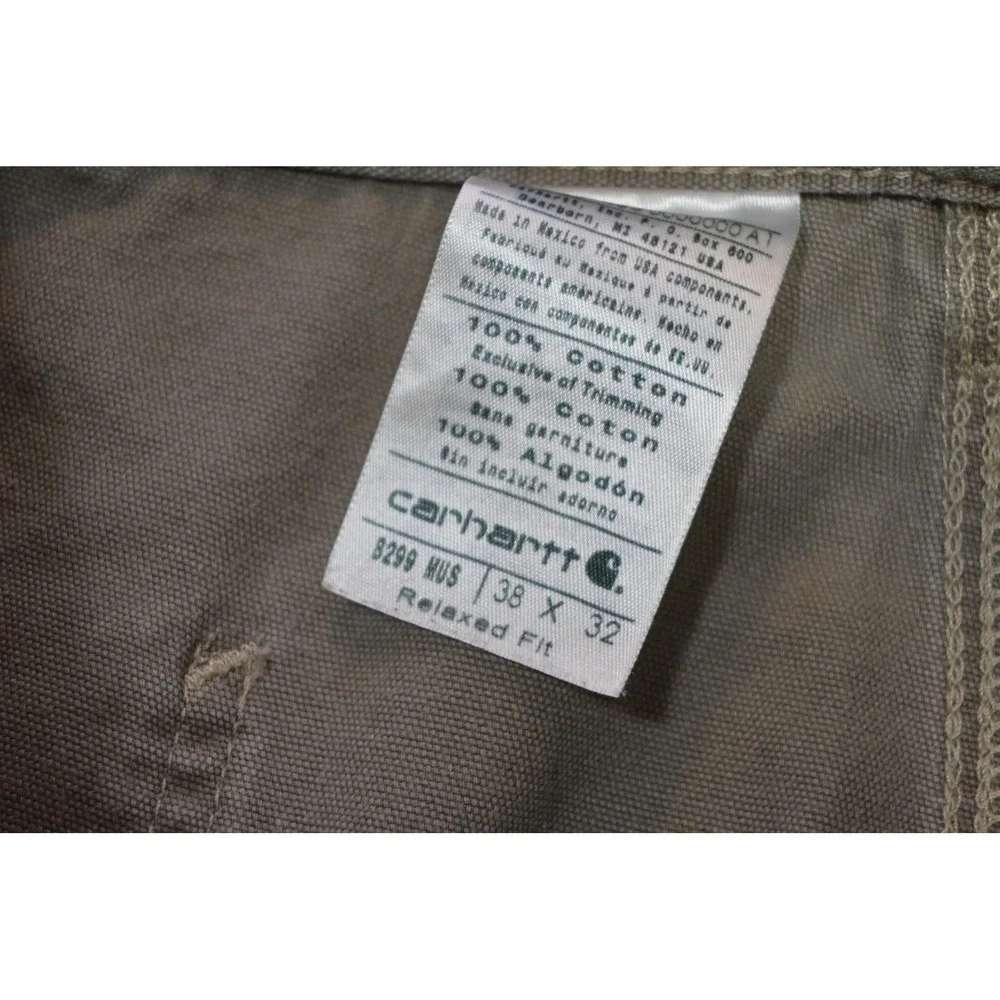 Carhartt B299 MUS Utility Work Pants Mens 38x32  Relaxed‎ Fit Canvas Excellent